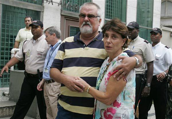 Goldman's maternal grandparents,  Silvana Bianchi, right, and Raimundo Ribeiro Filho. Bianchi argued that it was Brazilian culture for a grandmother to care for a grandchild if the mother was not there.